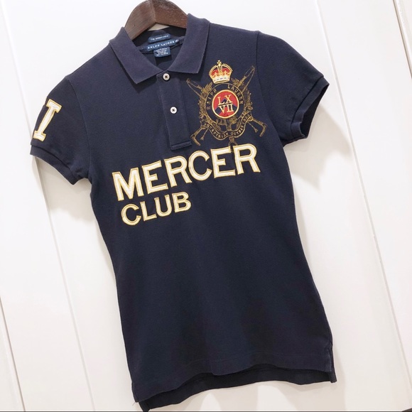 Ralph Lauren Mercer Club Navy Skinny Polo XS - Picture 4 of 5
